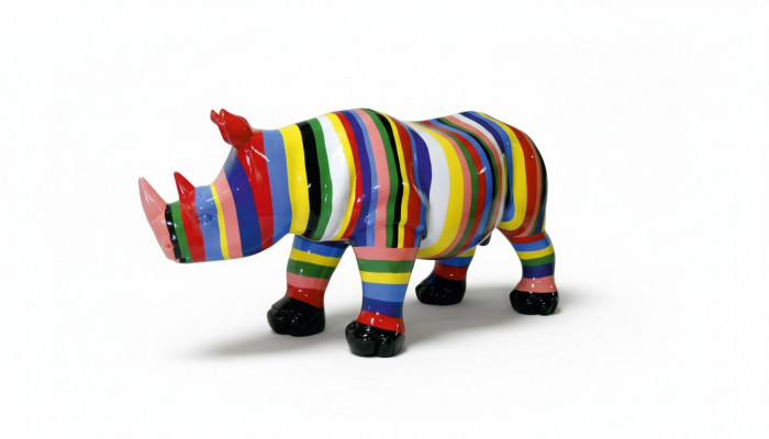 Design Nashorn Figur Statue Skulptur Figuren Skulpturen Dekoratioun Deko 3092 Nei