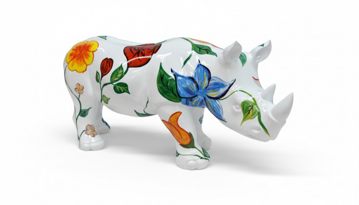Design Nashorn Figur Statue Skulptur Figuren Skulpturen Dekoratioun Deko 3094 Nei