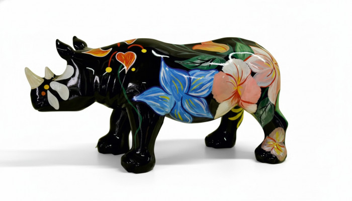 Design Nashorn Figur Statue Skulptur Figuren Skulpturen Dekoratioun Deko 3095 Nei