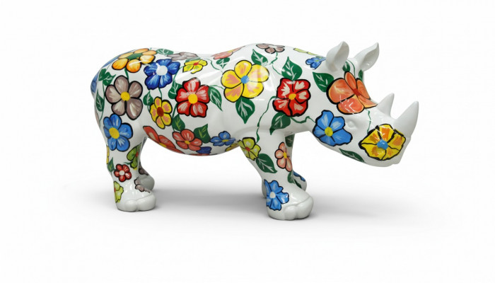 Design Nashorn Figur Statu Skulptur Figuren Skulpturen Dekoratioun Deko 3096 Nei