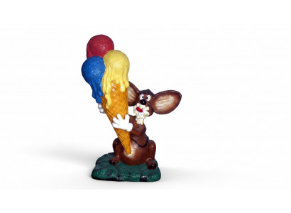 Design Maus mat Äis Figur Statu Skulptur Figuren Skulpturen Dekoratioun Glacebuttek