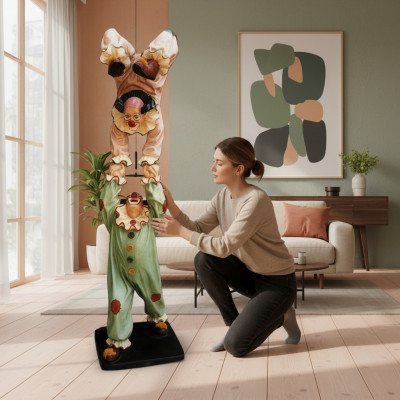 Design Clown-Akrobat Figur Statue Skulptur Figuren Skulpturen Dekoratioun 5020