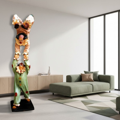 Design Clown-Akrobat Figur Statue Skulptur Figuren Skulpturen Dekoratioun 5020