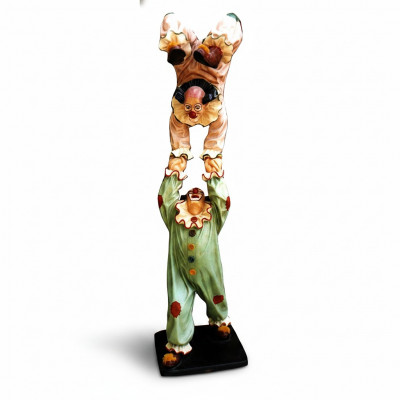 Design Clown-Akrobat Figur Statue Skulptur Figuren Skulpturen Dekoratioun 5020