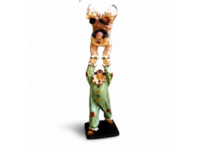 Design Clown-Akrobat Figur Statue Skulptur Figuren Skulpturen Dekoratioun 5020