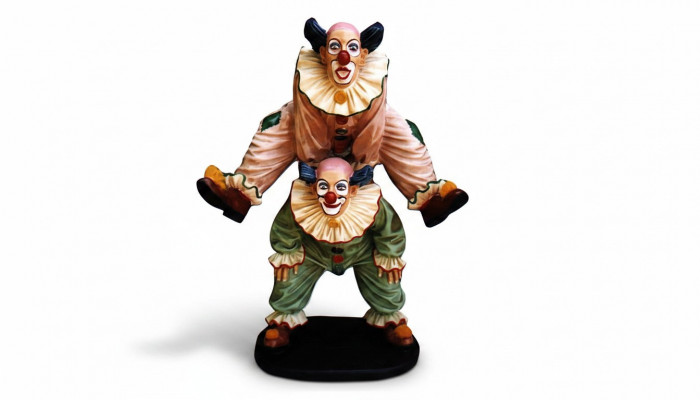 Design Clown-Akrobat Figur Statue Skulptur Figuren Skulpturen Dekoratioun 5021