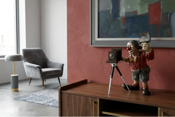 Design Clown Figur Statue Skulptur Figuren Skulpturen Dekoratioun Deko 5026 Nei