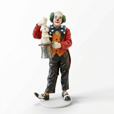 Design Clownmagier Figur Statue Skulptur Figuren Skulpturen Dekoratioun Deko 5027
