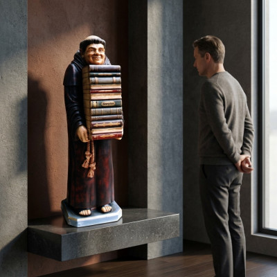 Design Mönchsfigur Statu Skulptur Figuren Skulpturen Dekoratioun Deko 5602 Nei
