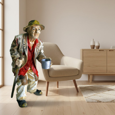 Design Bettler Figur Statu Skulptur Figuren Skulpturen Dekoratioun Deko 5623 Neiegkeet