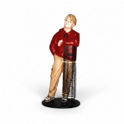 CD DVD Ständer Design Figur Statue Skulptur Figuren Skulpturen Dekoratioun Deko