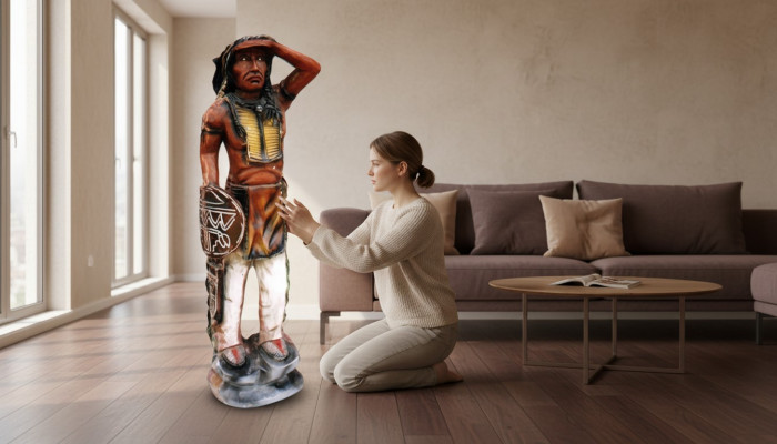 Design Indianer Figur Statue Skulptur Figuren Skulpturen Dekoratioun Deko 5660