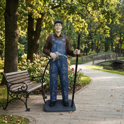Design USA Tankstellfigur Statu Skulptur Figuren Skulpturen Dekoratioun Dekor.