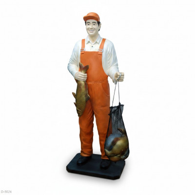 Design Fischerfigur Statue Skulptur Figuren Skulpturen Dekoratioun Deko 5661 Nei