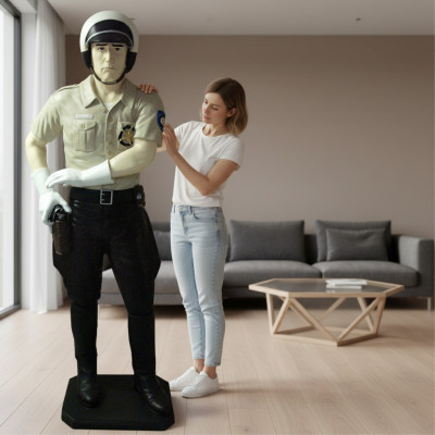 Design Polizist Figur Statue Skulptur Figuren Skulpturen Dekoratioun Deko 5682