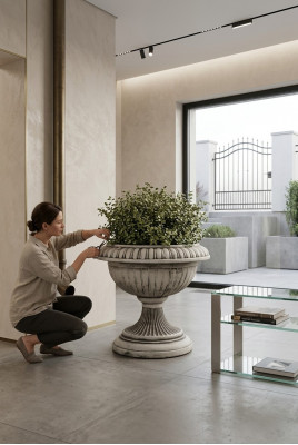 Blummebeem Planza Beem Dekoratioun Figur Blummepotten Gaart Natur Vasen
