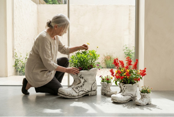 Blummendëppen Planzendëppen Natur Dekoratioun Figur Blummendëppercher Gaart Vasen