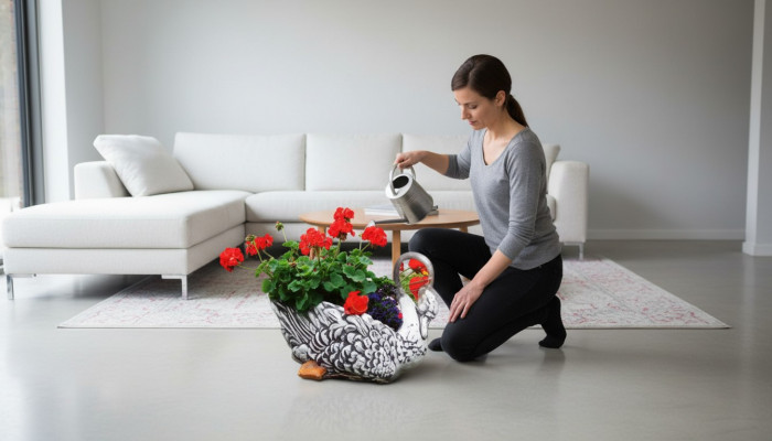 Blummendëppen Planz Natur Dëppen Dekoratioun Figur Blummendëppercher Vas Gaart