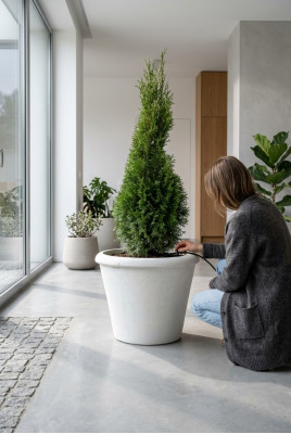 Blummekübelen Planzkësch Dekoratioun Figur Vase Gaart Blummendëpper Natur