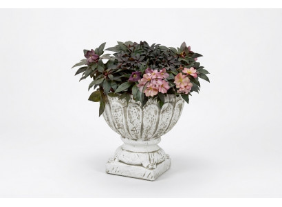 Figur Blummebotz Planz Wäiss Botte Dekoratioun Figur Blommtéipflanzer Gaart