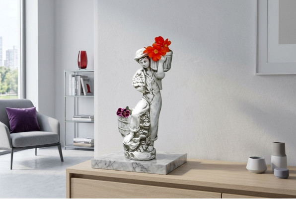 Figur Blumendëppen Wäiss Planzen Dëppen Dekoratioun Figur Blumenedëpper Gaart