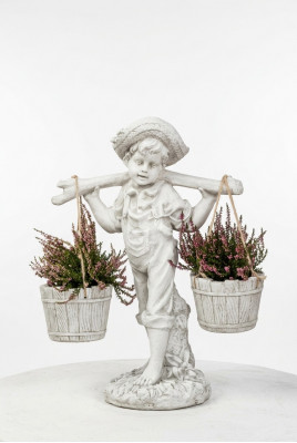 Figur Wäiss Blummekueder Planz Kuebelen Dekoratioun Figur Blummepoten Gaart