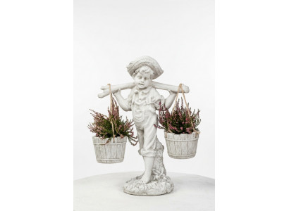 Figur Wäiss Blummekueder Planz Kuebelen Dekoratioun Figur Blummepoten Gaart