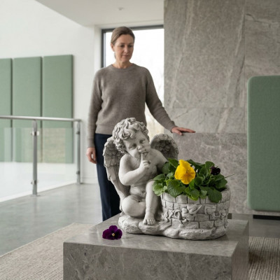 Blummendëppen, Planz Natur Déppen, Dekoratioun Gaart Figur, Vasen, Blummendëppen