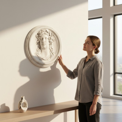 Relief Wandtafel Biller Bild Antik Stil Réimesch 3D Wand Dekoratioun