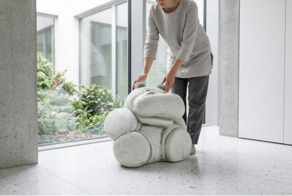 Gaart Dekoratioun Nilpferd Statue Skulptur Figuren Skulpturen Designer
