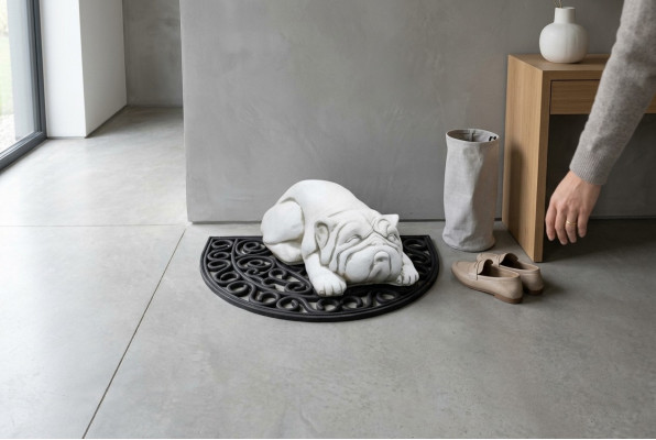Gaart Dekoratioun Hond Statu Skulptur Figuren Skulpturen Designer