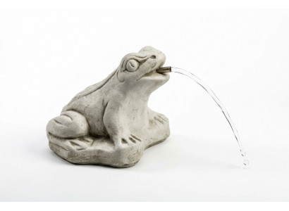 Gartenfigur "Frosch Fontaine" 20cm Teichfigur Menschen Steinguss