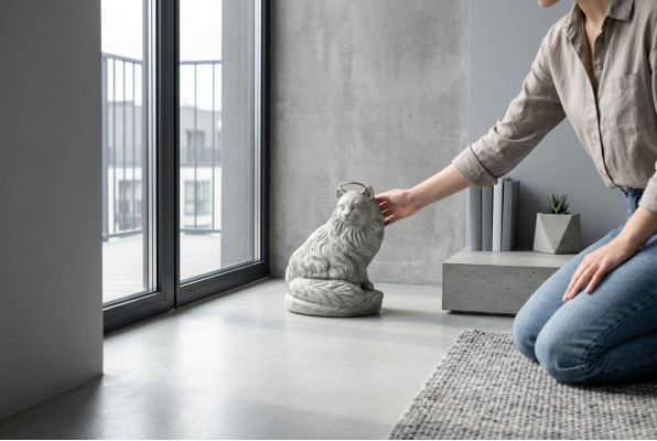 Gaart Dekoratioun Kaz Statu Skulptur Figuren Skulpturen Design