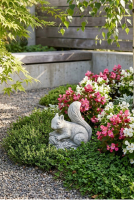 Gaart Dekoratioun Eekhoorn Statue Skulptur Figuren Design