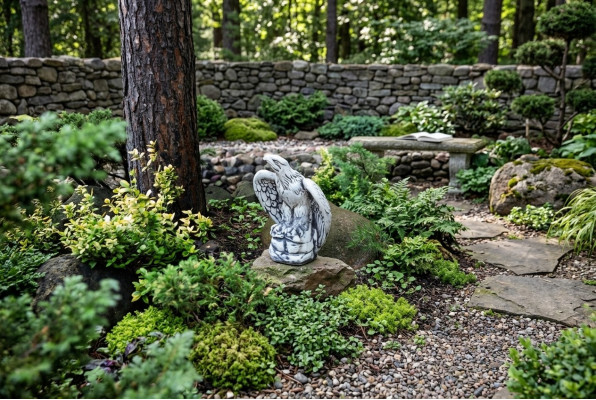 Gaart Dekoratioun Adler Terrass Steen Figuren Figur Statu Skulptur