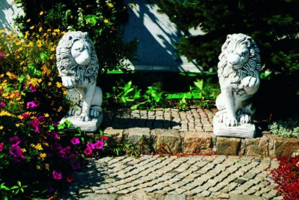 Gaart Dekoratioun Léif Statu Skulptur Figuren Skulpturen Natur Designer