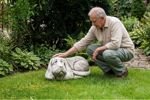 Garten Dekorative Hund Statue Skulptur Figuren Skulpturen Designer Figur