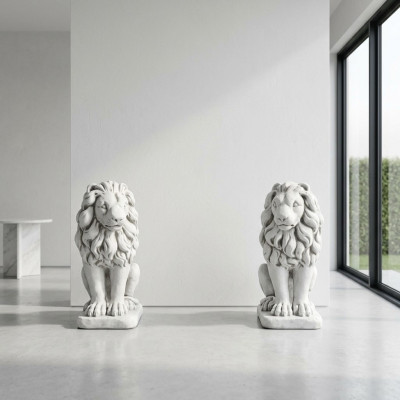 Gaart Dekoratioun Léiw Statu Skulptur Figuren Natur Skulpturen Designer