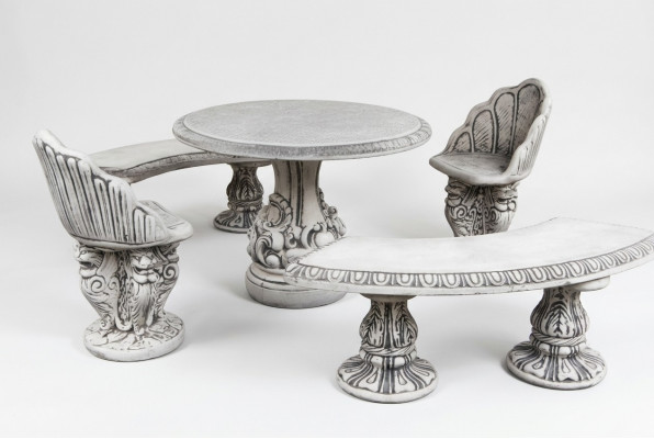 Antik Stil Steen Fotell Bänk Still Gaart Terrass Edlen Design Troun