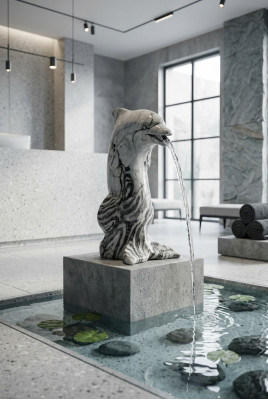 Gaart Dekor Delfin Statu Skulptur Figuren Skulpturen Designer