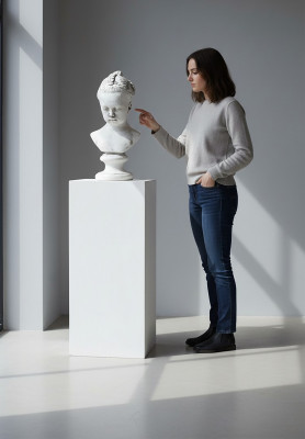 Büstekand antiken Stil Althertum 43cm Steefigur Skulptur Skulpturen