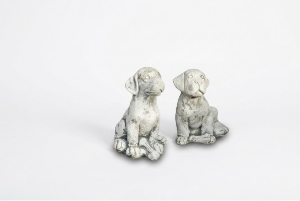 Gaart Dekoratioun Hond Terrasse Steen Figuren Figur Deko Statue