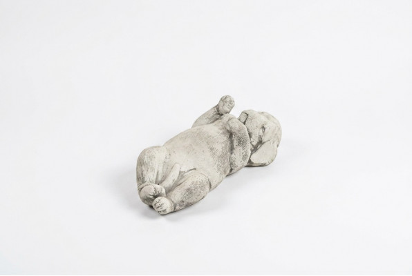 Gaardendekoratioun Hond Terrass Steefiguren Figur Dekorativ Wäiss Statu