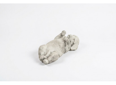 Gaardendekoratioun Hond Terrass Steefiguren Figur Dekorativ Wäiss Statu