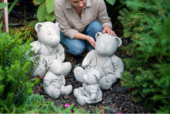 Gaart Dekoratioun Bär Terrass Steen Figuren Figur Dekorativ Natur Statu