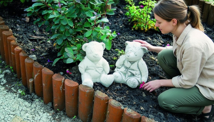 Gaart Dekoratioun Bär Terrass Steen Figuren Natur Figur Dekorativ Statuette