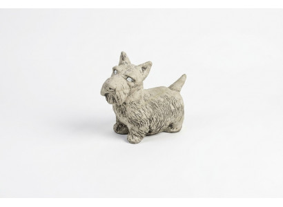 Gartendekoratioun Hond Terrass Steefiguren Dekorativ Wäiss Statu Figur