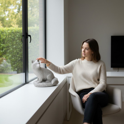 Gaart Dekoratioun Fuuss Terrass Steen Figuren Figur Deko Statuett