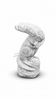 Gaart Dekoratioun Frettchen Terrass Steen Figuren Figur Dekoratioun