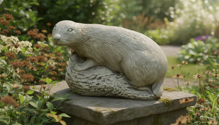 Gaart Dekoratioun Frettchen Terrass Steen Figuren Figur Statue